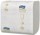 Een Toiletpapier Tork T3 gevouwen Premium Extra Soft 2-laags 30x252vel 114276 koop je bij De Joma BV