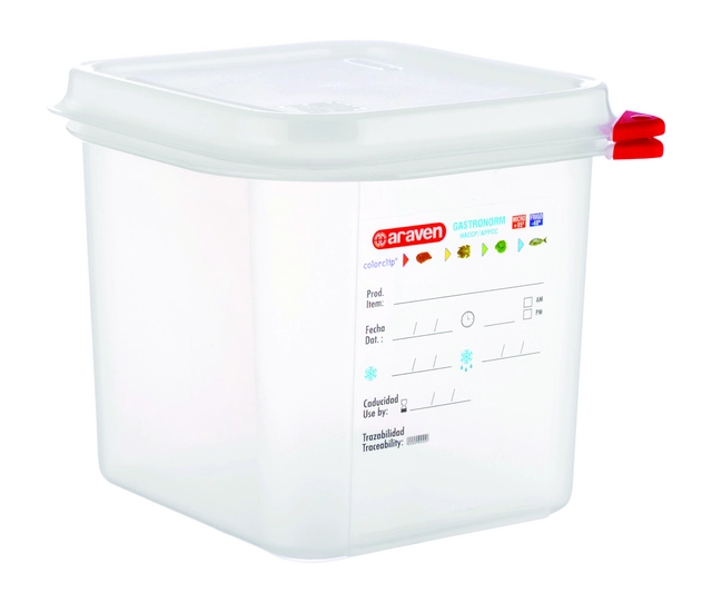 Een Voedseldoos Araven GN 1/6 met deksel 2600 ml 4 stuks koop je bij Kantorice office & business supplies