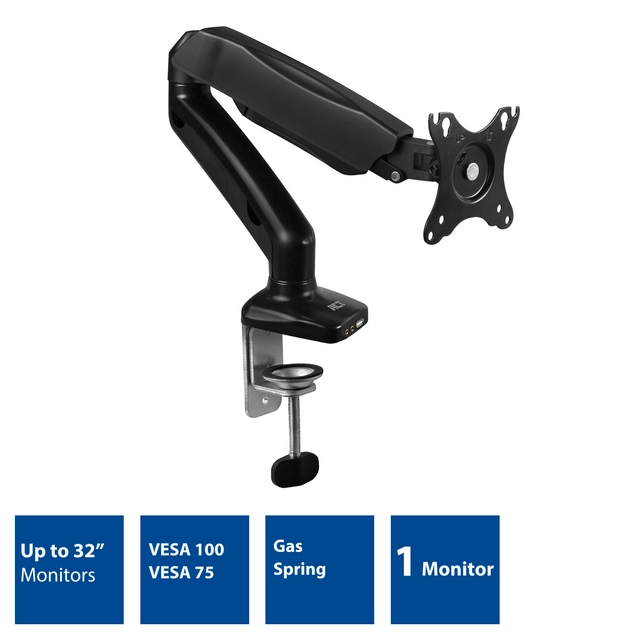 Monitorarm ACT office met gasveer 1 scherm