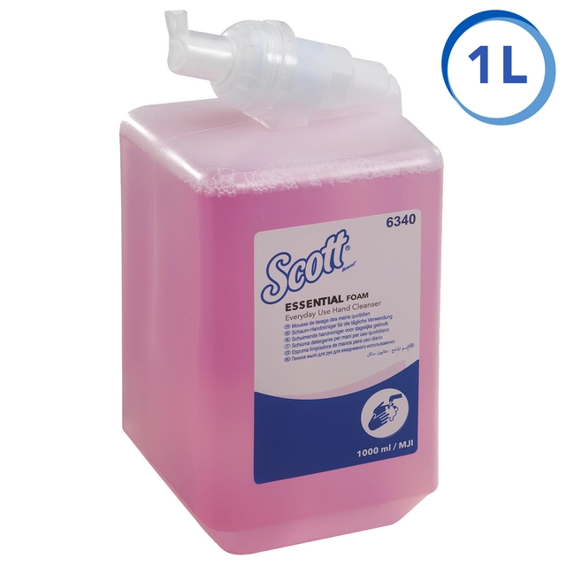 Handzeep Scott Essential foam roze 1000ml 6340