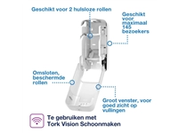 Een Toiletpapierdispenser Tork T7 Elevation OptiServe Coreless verticaal duo wit 558040 koop je bij Schellen Boek- en Kantoorboekhandel