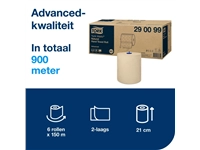 Een Handdoekrol Tork H1 Matic Advanced 2-laags 150m naturel 290099 koop je bij Egner kantoorspecialisten