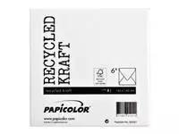 Envelop Papicolor 140x140mm kraft wit pak à 6 stuks