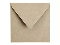 Envelop Papicolor 140x140mm kraft grijs pak à 6 stuks