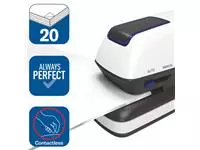 Een Nietmachine elektrisch Rapid Optima Grip 20vel zilver/zwart koop je bij Quality Office Supplies