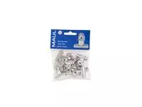 Papierklem MAUL Bulldog 30mm capaciteit 10mm zilver 10 stuks