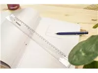 Een Liniaal Westcott basic kunststof 30cm transparant koop je bij iPlusoffice