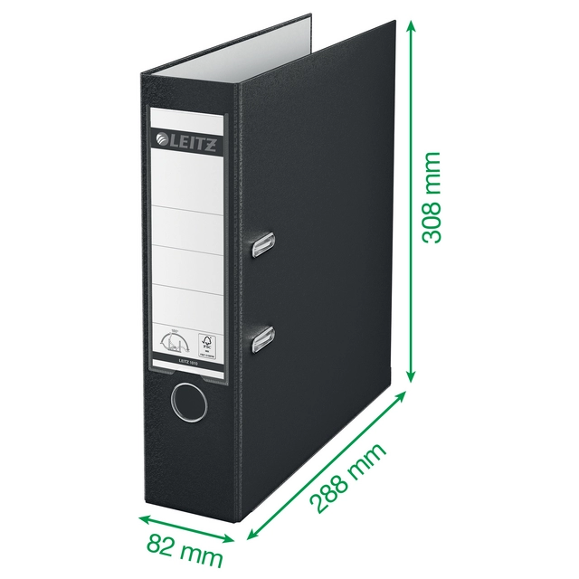 Een Ordner Leitz 1010 180° 80mm PP A4 lichtrood koop je bij Deska Alles voor Kantoor