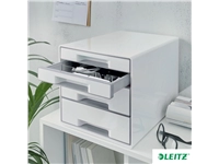 Een Ladenblok Leitz WOW CUBE A4 maxi 4 laden wit/grijs koop je bij Friese Schrijfkamer