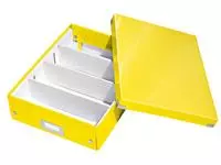 Een Sorteerbox Leitz WOW Click & Store 281x100x370mm geel koop je bij De Rijk Kantoorshop