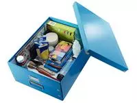 Een Opbergbox Leitz WOW Click & Store 369x200x482mm blauw koop je bij iPlusoffice