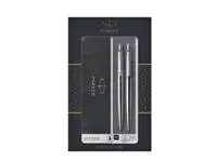 Een Balpen en vulpotlood Parker Jotter stainless steel CT medium 2 stuks koop je bij Kantoorenthuis.nl