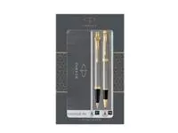 Een Balpen en Rollerpen Parker IM brushed metal GT medium 2 stuks koop je bij Kantorice office & business supplies