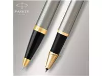 Een Balpen en Rollerpen Parker IM brushed metal GT medium 2 stuks koop je bij D. Sonneveld B.V.