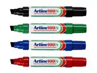 Een Viltstift Artline 100 schuin 7.5-12mm groen koop je bij All Office Kuipers BV