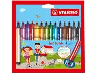 Een Viltstift STABILO Trio Scribbi 368/14 14st assorti koop je bij Egner kantoorspecialisten