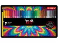 Een Viltstift STABILO Pen 68/30 Arty medium assorti blik à 30 stuks koop je bij Kantoorboekhandel Van Atten