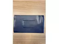 Schooletui 15x26cm met rits skai donkerblauw