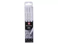 Een Gelschrijver Sakura Gelly Roll Classic set à 3 breedtes wit koop je bij Quality Office Supplies