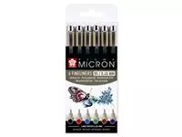 Fineliner Sakura Pigma Micron 05 basic set 6 kleuren