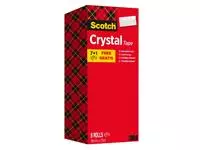 Een Plakband Scotch Crystal 600 19mmx33m transparant 7+1 gratis koop je bij De Joma BV