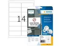 Een Etiket HERMA 10016 99.1x38.1mm verwijderbaar wit 350stuks koop je bij Schellen Boek- en Kantoorboekhandel
