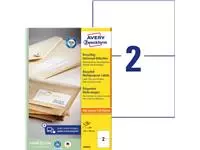 Een Etiket Avery Zweckform LR3655 210x148mm A5 recycled wit 200stuks koop je bij QuickOffice BV