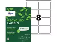 Een Etiket Avery LR7165-100 99.1x67.7mm recycled wit 800stuks koop je bij Schellen Boek- en Kantoorboekhandel