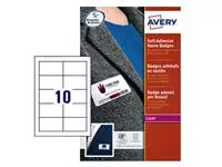 Naambadge etiket Avery L4787-20 80x50mm blauw kader 200stuks