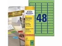 Een Etiket Avery Zweckform L6040-20 45.7x21.2mm groen 960stuks koop je bij QuickOffice BV