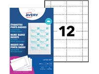 Een Badgekaart Avery L4726-20 40x75mm microperforatie 20 vel koop je bij Company Supplies