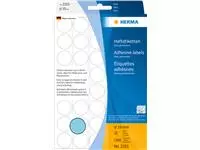 Etiket HERMA 2253 rond 19mm blauw 1280stuks