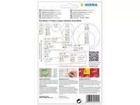 Een Etiket HERMA 2491 52x82mm geel 128 stuks koop je bij De Joma BV