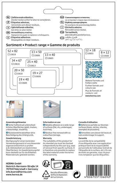 Een Etiquette amovible HERMA 10609 19x40mm 640 pièces koop je bij QuickOffice BV