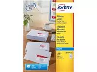 Een Etiket Avery J8159-100 63.5x33.9mm wit 2400stuks koop je bij "De Waal" Kantoor Efficiency