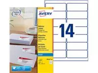 Een Etiket Avery J8163-40 99.1x38.1mm wit 560stuks koop je bij All Office Kuipers BV