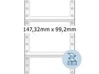 Een Etiket HERMA 8292 147.3x99.2mm 1-baans wit 3000stuks koop je bij De Joma BV