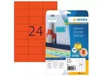 Een Etiket HERMA 4467 70x37mm verwijderbaar rood 480stuks koop je bij Kantorice office & business supplies