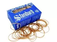 Een Elastiek Standard Rubber Bands 16 60x1.5mm 100gr 440 stuks bruin koop je bij Friese Schrijfkamer