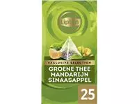 Een Thee Lipton Exclusive groene thee mandarijn sinaasappel 25 pramidezakjesx2gr koop je bij De Joma BV