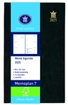 Agenda 2025 Ryam Memoplan 7 Suprema 7dagen/2pagina's zwart