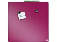 Whiteboard Nobo tegel 36x36cm roze magnetisch