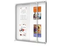 Een Buitenvitrine Nobo Premium Plus 12x A4 draaideur magnetisch koop je bij De Joma BV