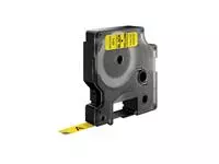 Een Labeltape Dymo LabelManager D1 polyester 9mm zwart op geel koop je bij De Joma BV
