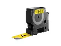 Een Labeltape Dymo LabelManager D1 polyester 24mm zwart op geel koop je bij De Joma BV