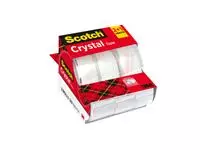 Een Plakband Scotch Crystal 600 19mmx7.5m transparant 2+1 gratis + handdispenser koop je bij De Joma BV