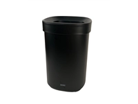 Een Afvalbak Desq open inworp 20 liter metaal zwart koop je bij Kantoorenthuis.nl