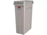 Een Afvalbak Rubbermaid Slim Jim Vented met luchtsleuven 87liter beige koop je bij Romijn Office Supply