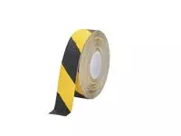 Een Antisliptape DURALINE GRIP 50mmx15m geel zwart koop je bij All Office Kuipers BV