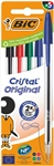 Een Balpen Bic Cristal medium assorti blister à 5 stuks koop je bij iPlusoffice